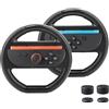 RHOTALL Volante compatibile con console Nintendo Switch 2, accessori per volante da corsa per sport in famiglia, accessori per volante da corsa, compatibile con Switch 2 (confezione da 2 nero)