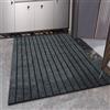 Swsen Zerbino esterno ingresso | tappeto d'ingresso interno antiscivolo e durevole, assorbe l'acqua e raccoglie la sporche; tappetino per porta lavabile in lavatrice (grigio scuro, 90 x 140 cm)