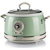 Ariete 2904 Rice Cooker - Cuociriso Elettrico con bowl in ceramica - Sushi fatto in casa - Multicooker - Linea Vintage - 3,5 L - 650 W - Verde