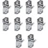 TopHomer 10 ganci per scaffali da supermercato, resistenti, con foro quadrato, ganci in metallo, per supermercati, garage, vendita al dettaglio (25 mm)
