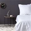 Nuit Des Rêves Lussuoso lenzuolo con angoli in raso matrimoniale, 100% cotone, 140 x 190 + 30 cm, 210 fili, lavabile in lavatrice a 30 °C, elegante colore bianco per il massimo comfort