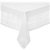 Violet Linen Hem Stitch Embroidered Vintage Design Tovaglia Rettangolare/oblunga, Cotone e Poliestere, Bianco, 84 x 60 inch (Rectangular)