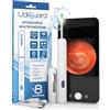 Udivita Otoscopio Pulizia Orecchie Rimozione Cerume con Telecamera 1920p WiFi 3,6mm - UdiGuard Pulitore Orecchie Digitale con 6 Luci LED Adulti Animali Bambini - Compatibile con iPhone iPad Android Bianco