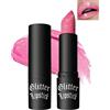 Lestpola Rossetto glitterato rosa, Lestpola, rossetto matte metallico diamantato, lucidalabbra glitterata impermeabile a lunga durata, tinta per labbra non appiccicosa, make-up, regalo per donne - 05 Rosa