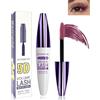 Lestpola Burgundy 5D Telescopic Lift Mascara for Eyelashes, Waterproof Long Lasting Colored Mascara, Curling, volume più lungo, impermeabile, durevole, resistente alle sbavature, per San Valentino, per cosplay
