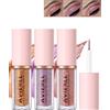 Lestpola Set di 3 eyeliner liquido con brillantini, oro viola, rosa metallizzata, per ombretti liquidi, impermeabile, a lunga durata, per sopracciglia, per carnevale, 08 + 09 + 10