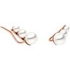 Purelei Orecchini Finesse, Orecchini da donna in acciaio inossidabile, Orecchini eleganti con tre perle, Orecchini a lobo per occasioni speciali, Regalo per donna (Oro rosa)