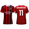 A.C. Milan Maglia Ibrahimovic Milan Home 2024 2025 rossonera AC ufficiale adulto ragazzo bambino Ibra 11