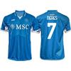 Napoli S.S.C. Maglia Neres Napoli Home 2024 2025 Azzurri ufficiale adulto ragazzo bambino