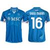 Napoli S.S.C. Maglia Rafa Marin Napoli Home 2024 2025 Azzurri ufficiale adulto ragazzo bambino