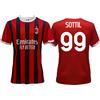 A.C. Milan Maglia Sottil Milan Home 2024 2025 rossonera AC ufficiale adulto ragazzo bambino Riccardo 99
