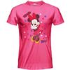 Disney T-Shirt Minnie Mouse Disney Minni originale ufficiale fucsia bimba bambina