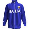 Turistico Felpa Zip Italia bambino blu royal azzurra 70% cotone 30% poliestere