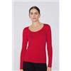 Tezenis Maglia Scollo Madonna Maniche Lunghe In Viscosa Donna Rosso