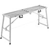 VEVOR Piattaforma di Lavoro, Altezza Regolabile 80-130 cm a 4 Marce, Scala Pieghevole in Lega di Acciaio, Piattaforma per Ponteggi Capacità 400 kg, Piedini in Gomma Antiscivolo, per Pulizia Lavaggio