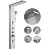 VEVOR Pannello Doccia Sistema a Torre, con Soffione Doccia a Pioggia, 1345 mm Colonna in Acciaio Inox, Sistema Massaggio a Parete, con Doccetta, Beccuccio per Vasca, 3 Getti Corporei