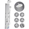 VEVOR Pannello Doccia Sistema a Torre, con Soffione Doccia, 124 cm Colonna Doccia in Acciaio Inox Spazzolato, Sistema di Massaggio a Parete, con Doccetta e 6 Piccoli Getti Massaggianti