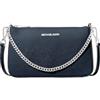 Michael Kors Jet Set Medium Saffiano Leather Crossbody Bag Navy