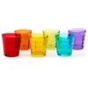 Excelsa Dubai Set 6 Bicchieri Multicolor, Vetro Soffiato, Capacità 245 Ml., Diametro 8 Cm.
