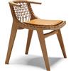 Knoll Citterio Klismos Sedia con braccioli e schienale intrecciato naturale
