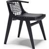 Knoll Citterio Klismos Sedia con braccioli e schienale intrecciato nero