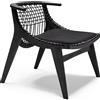 Knoll Citterio Klismos Poltroncina con schienale intrecciato nero