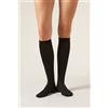 Calzedonia Calze Lunghe A Costine Nero
