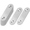 HXJDAM 20 piastre forare in metallo, connettori piatti in acciaio inox, connettori per legno in metallo (57 x 16 x 2 mm), lamiera di collegamento, lamiera forate, piastra forate, legno