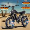 Q20 E-Bike 2000W Doppio Motore 52V40AH Doppia Batteria Frenata Idraulica Bicicletta Elettrica 20 Pollici Fat Tire Bici Elettrica Fuoristrada - BLACK 1000W 48V20AH