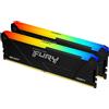 Kingston Technology Memoria Kingston Technology FURY Beast 64GB 3200MT/s DDR4 CL16 DIMM (Kit da 2) RGB [KF432C16BB2AK2/64]