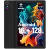 Ainmel Android 14 Tablet - 10,4 Pollici Octa-Core,16GB+128GB/TF 1TB, Widevine L1, 8MP+5MP, BT5.0, WiFi 6, Face Unlock Tablet PC (Nero)