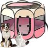 Lighterday Cucciolo Portatile che Corre,Box per Cane da Corsa Stabile Guscio Gatto Pieghevole,Cane Elastico in Tessuto Oxford Impermeabile,Cane Gabbia Per Gatto,Cane,Caneconiglio(Rosa,L,8)