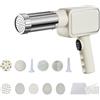 Ysislybin Macchina per Pasta Elettrica, Macchina per Fare Noodle Senza Fili con 5 Stampi 65W Ricaricabile Macchina per la Pasta Fresca Automatica Elettrica Ricaricabile per Spaghetti Fettuccine