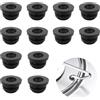 LongZYU 12 Pezzi Piedini in Gomma Fornello Camper Gommini per Supporti per Pentole Occhiello Passacavo in Gomma Compatibili con Dometic Smev con Aste da 5 mm Accessori Camper Cucina Gommino Nero