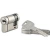 THIRARD Mezzo Cilindro europeo, Transit 2 30X10 nichel, antitrapano antiscasso, 5 chiavi reversibili - THIRARD