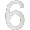 THIRARD Targa numero civico 6 adesivo acciaio inox 304, altezza 76mm - THIRARD