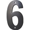 THIRARD Targa numero civico 6 ,altezza 80mm Nero metallo, da avvitare - THIRARD