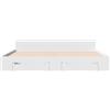 HEFZGDB Giroletto con Cassetti Bianco 200x200 cm in Legno Multistrato Letto King Size Letto Matrimoniale Struttura Letto Matrimoniale Letti Matrimoniali per Camera Degli Ospiti Albergo Dormitorio