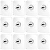 LongZYU Adesivi autoadesivi per appendere le unghie con clip 12 pieces Gancio Trasparente Chiodo 7x7cm Gancio Bagno Impermeabile-Chiodi da Appendere Parete Trasparenti per Bagno-Cucina-Soggiorno etc