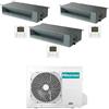 Hisense Climatizzatore Condizionatore Hisense Canalizzabile R32 Trial Split Inverter 9000 + 9000 + 9000 BTU con U.E. 3AMW52U4RJC Classe A++/A+