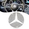 LbsAMP Adesivi per Volante 49mm Bling Cristallo per Mercedes Benz Logo AMG | Adesivi per Volante Accessori Interni Mercedes per Mercedes-Benz A B C E G CLA CLS GLA GLC GLE GLK GLS