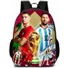 Chitoldeder #7 Ronaldo Bambini Semplicità Zaini Borsa del Computer Portatile Borsa del Libro Bambini Zaini 16.5 Pollice Viaggio Bagagli Scuola Daypacks, Colore 1, L
