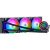 Mars Gaming ML-ONE360, Raffreddamento a Liquido CPU, TDP 550W, Infinity Mirror, 3x Ventole FRGB Silenziose, Universale Multisocket, Nero