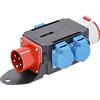 as - Schwabe MIXO Distributore di corrente ad alta tensione - Spina CEE 400 V/16 A/5 poli, ca. 11 kW - Adattatore di corrente - 3 x Schuko, 1 x presa CEE 400 V, 16 A, 5 poli - Stazione elettrica da
