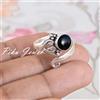 Fatto a mano Anello moda argento sterling 925 pietra preziosa naturale onice nera gioielli...