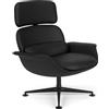 Knoll Lissoni Poltrona girevole con schienale alto reclinabile KN02 base antracite