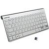 Zienstar-Mini Tastiera Senza Fili 2.4Ghz con Ricevitore USB,Layout Italiano-Argento