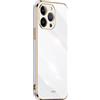 EASSGU [Telaio Elettrolitico Custodia per Realme C33 (6.5 Inches) Cover Protettiva in Morbido Silicone TPU - Bianco