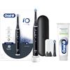 Oral-B Spazzolino Elettrico Ricaricabile iO6 Nero Con Custodia Da Viaggio, 1 Spazzolino + 1 Dentifricio Protezione Gengive e Scudo Antibatterico Pulizia Profonda 75ml