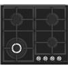 SCHAUB LORENZ Piano Cottura a Gas 4 Fuochi Nero 60cm SSPC604GFG